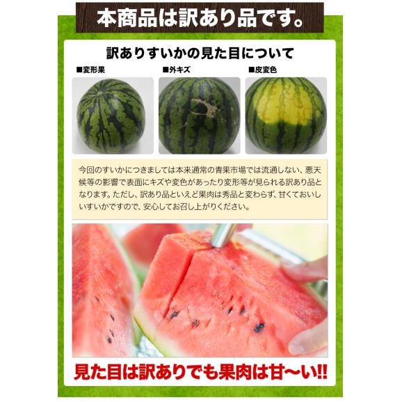 スイカ 熊本 訳あり すいか 熊本県産 1玉 4kg 以上 旬 の 果物 夏 キャンプ バーベキュー BBQ 食材 家庭用 自家用 フルーツ 果物 お取り寄せ 《3-7営業日以内に出荷予定（土日祝除》05