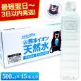 【最短翌日～3営業日以内に発送！】 水 ミネラルウォーター 天然水 500ml 45本 熊本イオン純天然水 シリカ含有 飲料水 一箱 ラベルレス  くまモン 保存水 防災 天然水 