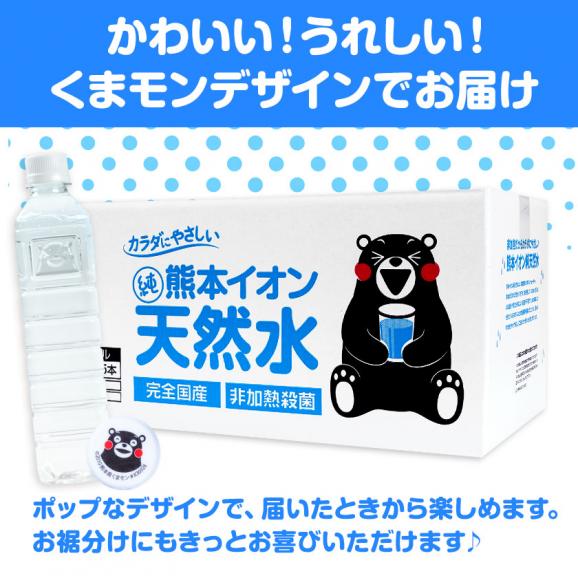 水 ミネラルウォーター 500ml 45本 熊本イオン純天然水 飲料水 水 ケース 一箱 ラベルレス くまモン 保存水 保存食 防災 熊本県 天然水 軟水 《1-3営業日以内に発送(土日祝除く)》04