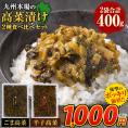 ＼1000円ポッキリ！／辛子高菜 ごま高菜 2種 食べ比べセット 計 400g 本場 九州産 国産 高菜漬け たかな ご飯のお供 ≪1-5営業日に発≫ |