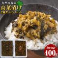 辛子高菜 ごま高菜 2種 食べ比べセット 計 400g 本場 九州産 国産 高菜漬け たかな ご飯のお供 ≪1-5営業日以内に発送予定(土日祝除く)≫