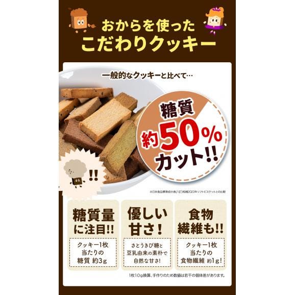 おからクッキー 7種 350g 送料無料 【糖質約50％カット&times;グルテンフリー】 砂糖不使用 サポート 身体にやさしい 小腹 おやつ おから クッキー 罪なきおからクッキー 《60営業日以内に発送予定06