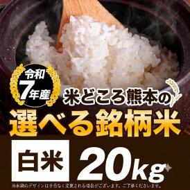 令和7年産 選べる 銘柄 白米 20kg 熊本県産 ヒノヒカリ くまさんの輝き 国産 米 白米 5kg&times;4 家庭用《7-14営業日以内に発送予定》