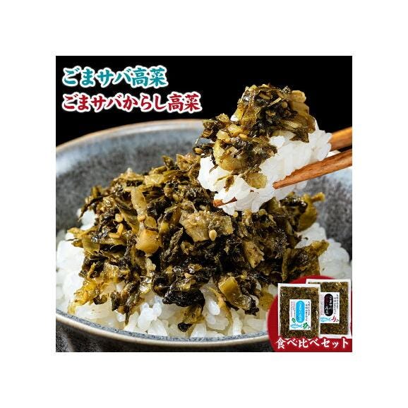 辛子高菜 ごまさば高菜  2種 食べ比べセット 計 260g  九州産 国産 1000円ポッキリ 送料無料 高菜チャーハン たかな 漬物 漬け物 おつまみ お試し  ≪7-14営業日以内に発送予定》01