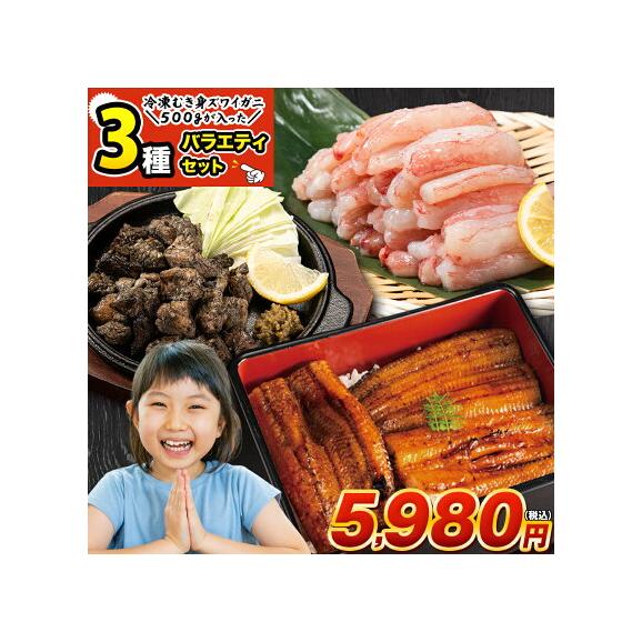 【フードロス削減応援企画】食べきり応援 福袋 冷凍むき身ズワイガニ 500g 九州産 うなぎ 蒲焼 130g 国産 鶏の炭火焼き 肉 海鮮 バラエティセット 魚 カニ 《7-14営業日以内に発送予定(01