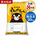 令和8年産 熊本県産 森のくまさん 国産 無洗米 20kg (5kg&times;4) 家庭用 ふっくら 送料無料 米 こめ kome 《10月下旬～11月上旬に出荷予定》