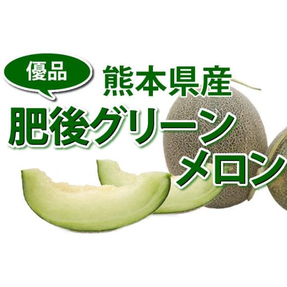 メロン 送料無料 肥後グリーン 熊本県産ブランド 優品 自宅用 1玉 約1.6~2kg 東北200円、北海道400円、沖縄・離島1000円の追加送料02
