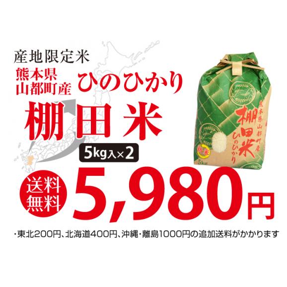 米 新米 送料無料 棚田米 ひのひかり 熊本県産 令和5年産 5kg x 2袋 計10kg02