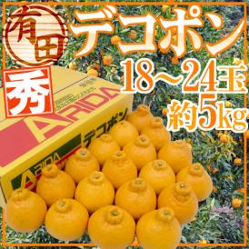 和歌山・有田産 ”デコポン” 秀品 18～24玉 約5kg【予約 1月中旬以降】 送料無料