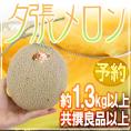 北海道 ”夕張メロン” 共撰・良品 約1.3kg以上《6玉購入で送料無料》【予約 7月中下旬以降】