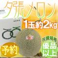 北海道 ”夕張メロン” 共撰・優品 1玉 約2kg【予約 7月中下旬以降】 送料無料