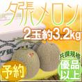 北海道 ”夕張メロン” 共撰・優品 2玉 約3.2kg【予約 7月中下旬以降】 送料無料