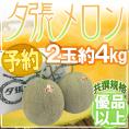 北海道 ”夕張メロン” 共撰・優品 2玉 約4kg【予約 7月中下旬以降】 送料無料