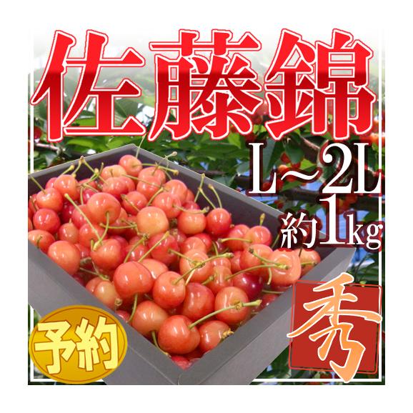 &rdquo;山形産 さくらんぼ 佐藤錦&rdquo; 秀品 大粒 L～2Lサイズ 約1kg【予約 6月下旬以降】 送料無料01