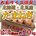 北海道 北見F1 ”たまねぎ” 秀品 約20kg 大玉L〜LLサイズ 玉葱【予約 8月末以降】 送料無料