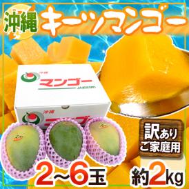 沖縄産 ”キーツマンゴー” 訳あり 2〜6玉前後 約2kg【予約 8月中旬以降】 送料無料