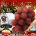 石川産 ”ルビーロマン” 秀G 超大房・大粒 1房 約700g以上【予約 8月以降】 送料無料