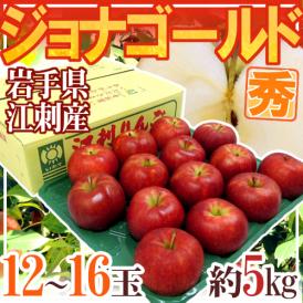 岩手県江刺産 ”ジョナゴールド” 秀品 12～16玉 約5kg りんご【予約 10月下旬以降】 送料無料