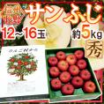 ”長野産 蜜入りサンふじ” 秀品 大玉12～16玉 約5kg 化粧箱【予約 11月下旬以降】 送料無料