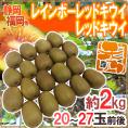 福岡・静岡産他 ”レインボーレッドキウイ・レッドキウイ” 秀品 20～27玉前後 約2kg【予約 10月以降】 送料無料