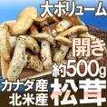 カナダ・北米産 ”松茸” 約500g 開き 大きさおまかせ【予約 9月中下旬以降】 送料無料