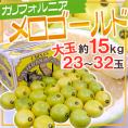 カリフォルニア産 ”メロゴールド” 大玉 23～32玉 約15kg【予約 11月末以降】 送料無料