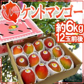 ペルー産 ”ケントマンゴー” 大玉12玉前後 約6kg 航空便【予約 入荷次第発送】 送料無料