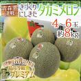 青森県 きづくり・にしきた ”タカミメロン プレミアム” 4～6玉 約8kg 糖度17度以上【予約 6月末以降】 送料無料