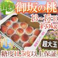 山梨県産 ”御坂の桃” 青秀品 13～15玉 約5kg【予約 7月下旬以降】 送料無料