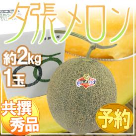 北海道 ”夕張メロン” 共撰・秀品 1玉 約2kg【予約 7月中下旬以降】 送料無料