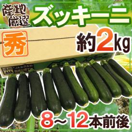 産地厳選 ”ズッキーニ” 秀品 8～12本前後 約2kg