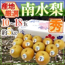 ”南水梨” 秀品 10～18玉 約5kg 産地厳選【予約 8月末以降】 送料無料