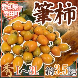 ”愛知県 幸田町 筆柿” 秀品 L～3L 約3.5kg ふで柿【予約 9月下旬以降】 送料無料