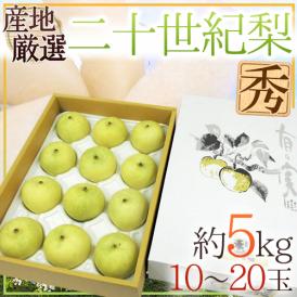 【送料無料】”二十世紀梨” 秀品 10～20玉 約5kg 産地厳選【予約 9月中下旬以降】