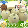 静岡産 ”クラウンメロン” 訳あり 5～6玉 約7～9kg【予約 入荷次第発送】 送料無料