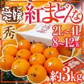 愛媛産 ”紅まどんな” 秀品 2L~4L 8~12玉 約3kg【予約 12月以降】 送料無料