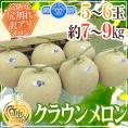 静岡産 高糖度尻割れ ”クラウンメロン” 訳あり 5～6玉 約7～9kg【予約 入荷次第発送】 送料無料