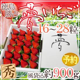 徳島県勝占産 ”夢いちご” 大粒 16～28粒 化粧箱入り【予約 12月以降】 送料無料