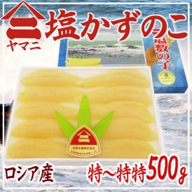 北海道 井原水産 ”ヤマニ 塩数の子” 特～特特 約500g 化粧箱 ロシア産 塩かずのこ☆【予約 12月以降】