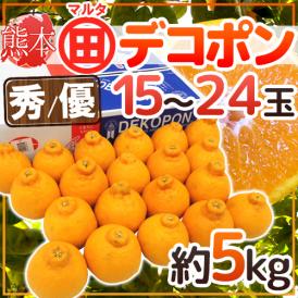 熊本産 ”マルタ（○田）デコポン” 秀・優品 15～24玉 約5kg JAあしきたマルタ選果場限定【予約 1月以降】 送料無料