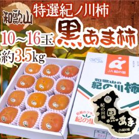 和歌山産 ”紀ノ川柿 黒あま” 10〜16玉 約3.5kg 化粧箱【予約 10月中旬以降】 送料無料