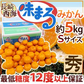 長崎 西海 ”味まるみかん” 秀品 Sサイズ 約5kg 産地化粧箱 最低糖度12度保証【予約 11月下旬以降】 送料無料