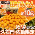 和歌山有田産 ”田村みかん” 秀品 S/M/Lサイズ 約10kg 産地箱 「久右門」「佐助」限定【予約 11月末以降】 送料無料