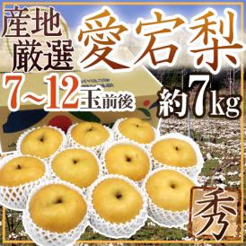 ”愛宕梨” 秀品 超大玉7～12玉前後 約7kg 産地厳選 あたご梨【予約 11月末以降】 送料無料