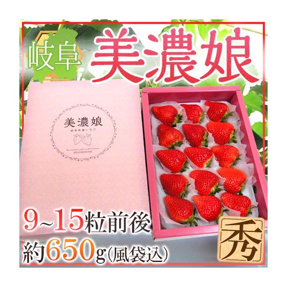 岐阜産 ”美濃娘（みのむすめ）” 9～15粒前後 約650g（風袋込） 化粧箱 いちご【予約 1月下旬以降】  送料無料｜くらし快援隊の通販・お取り寄せなら【ぐるすぐり】