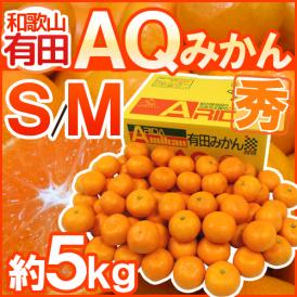 和歌山産 ”AQみかん” 秀品 S/M 約5kg 有田みかん【予約 11月末以降】 送料無料