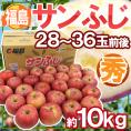 福島産 ”蜜入りサンふじりんご” ○秀品 28～36玉前後 約10kg【予約 11月下旬以降】 送料無料