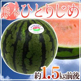 熊本産 ”小玉すいか ひとりじめ” 秀・優 1玉 約1.5kg前後【予約 4月以降】