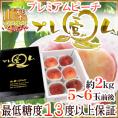山梨県産 ”一宮 プレミアムピーチ プレ宮ム♪” 5～6玉前後 約2kg 黒化粧箱 桃【予約 7月以降】 送料無料