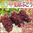 ”山梨産 甲斐路ぶどう” 秀品 3〜5房 約2kg【予約 9月中旬以降】 送料無料